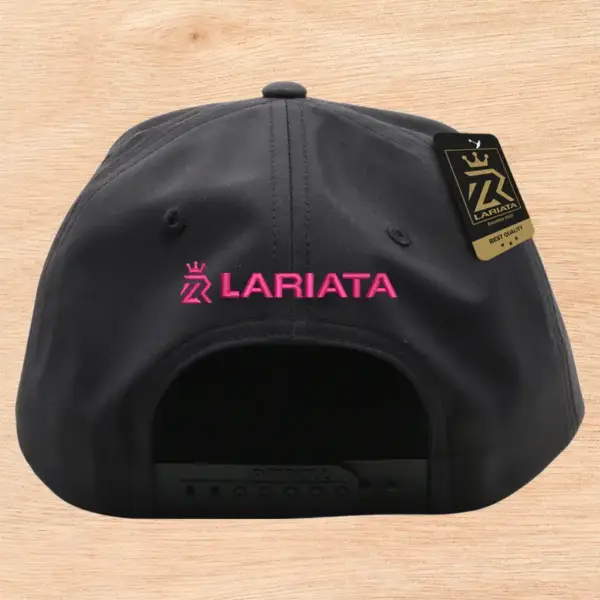 Gorra Negra Fierro Metálico Rosa - Image 2